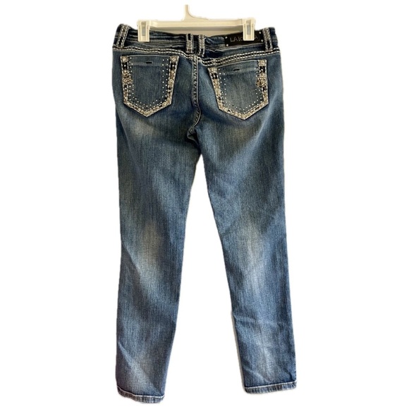 L.A. Idol USA Rhinestone Pocket Jeans - Picture 1 of 7